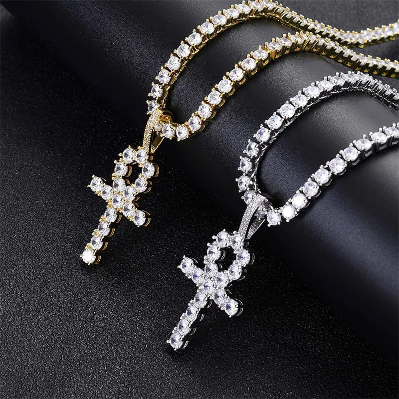 Rockstar Cross Pendant Necklace