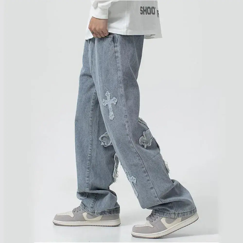 Rockstar Chrome Cross Denim Pants