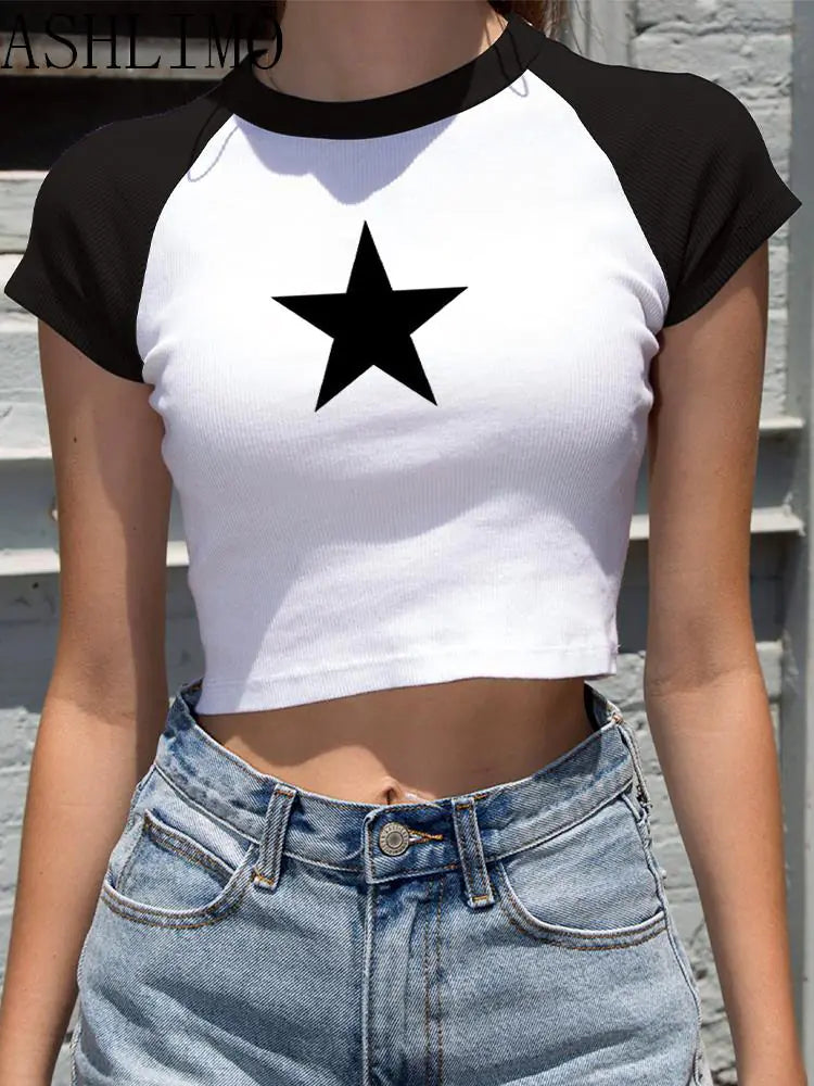 Rockstar Star Crop Top