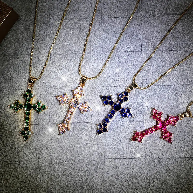 Rockstar Brass Cross Necklace