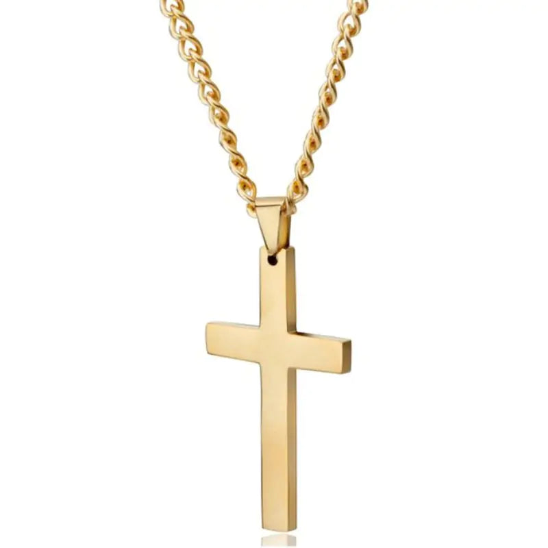 Rockstar Alloy Cross Necklace