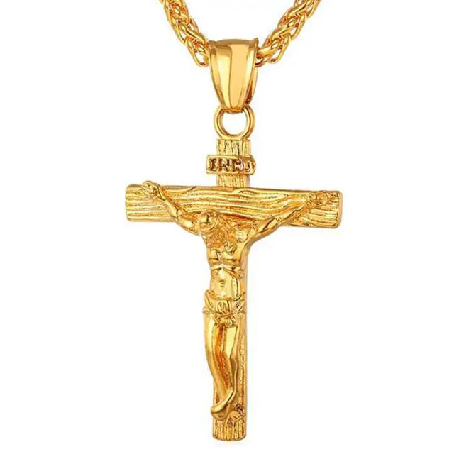 Rockstar Alloy Cross Necklace