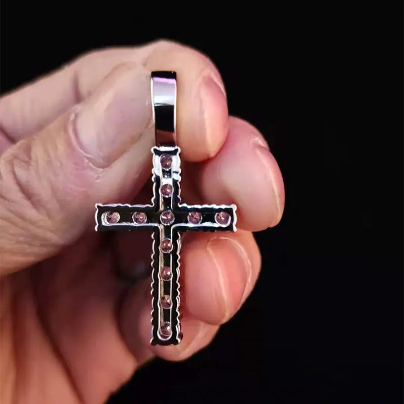 Rockstar Cross Pendant Necklace