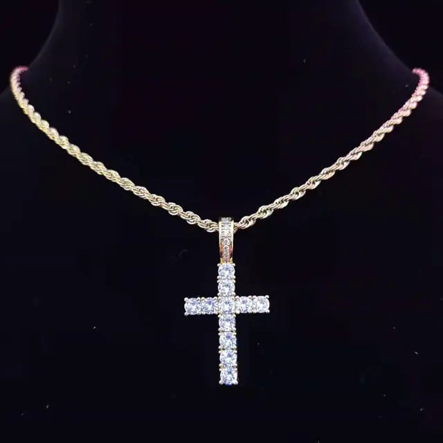 Rockstar Cross Pendant Necklace