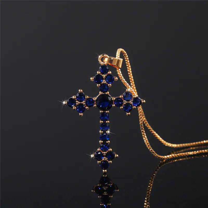 Rockstar Brass Cross Necklace