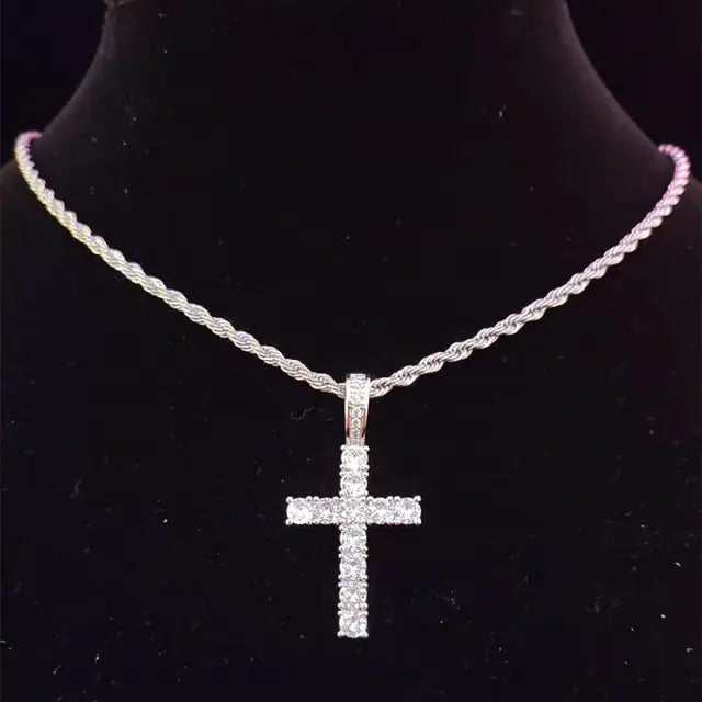 Rockstar Cross Pendant Necklace