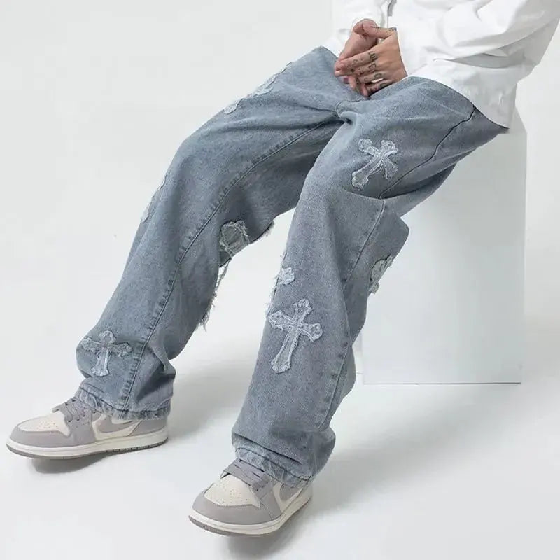 Rockstar Chrome Cross Denim Pants