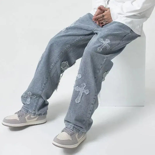 Rockstar Chrome Cross Denim Pants