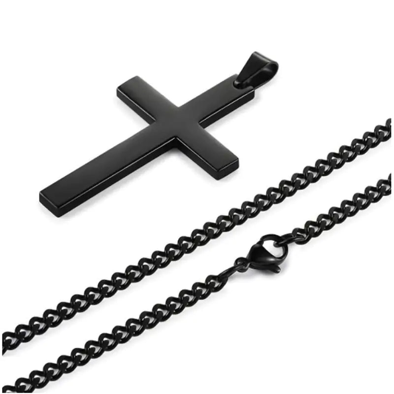 Rockstar Alloy Cross Necklace