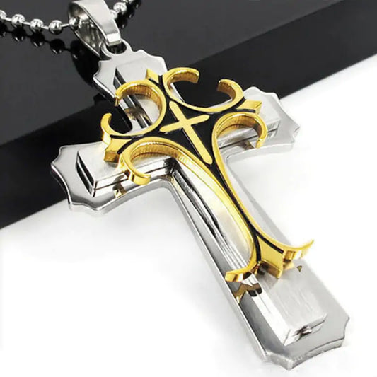 Rockstar Christian Alloy Cross Necklace