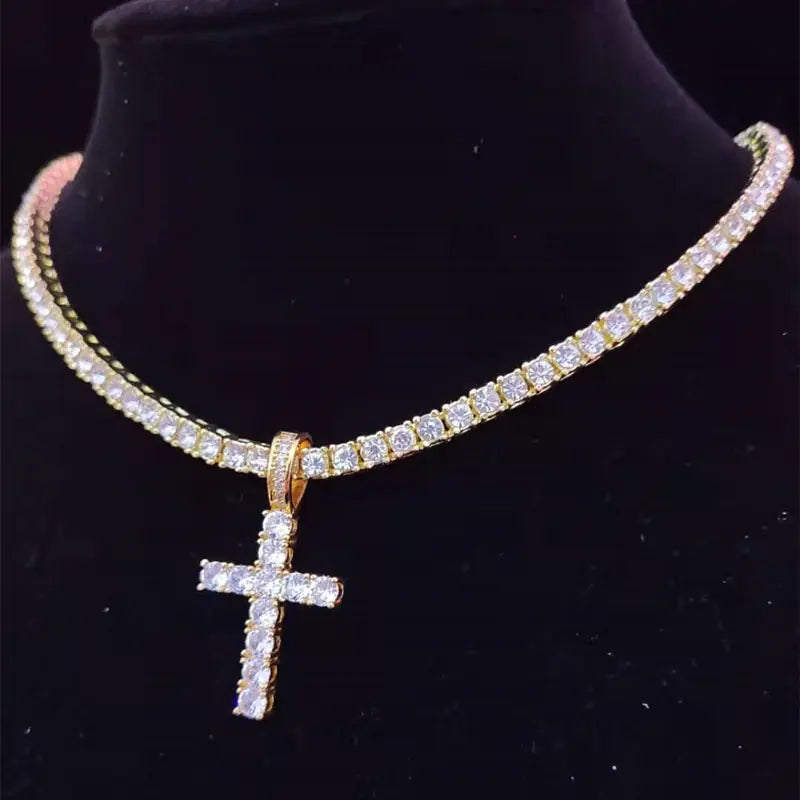 Rockstar Cross Pendant Necklace