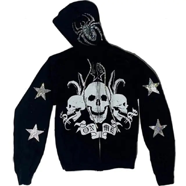 Rockstar Rhinestone Autumn Hoodie