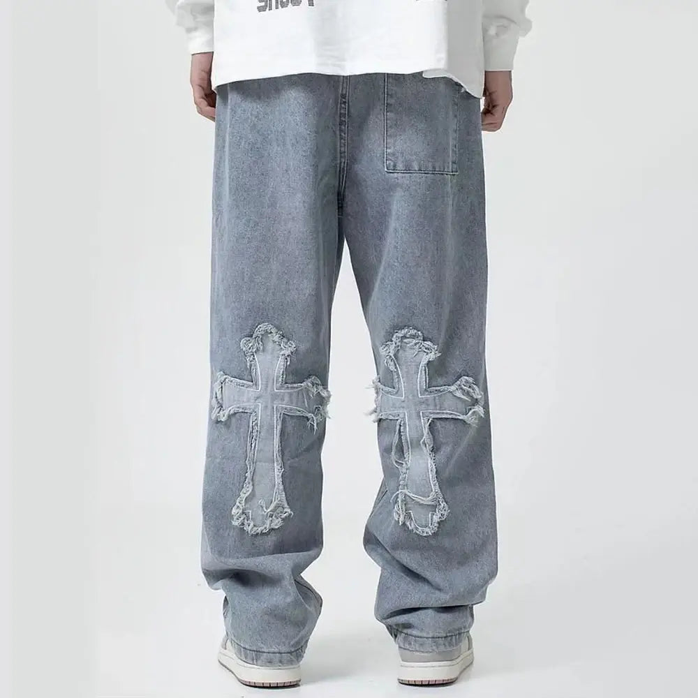 Rockstar Chrome Cross Denim Pants